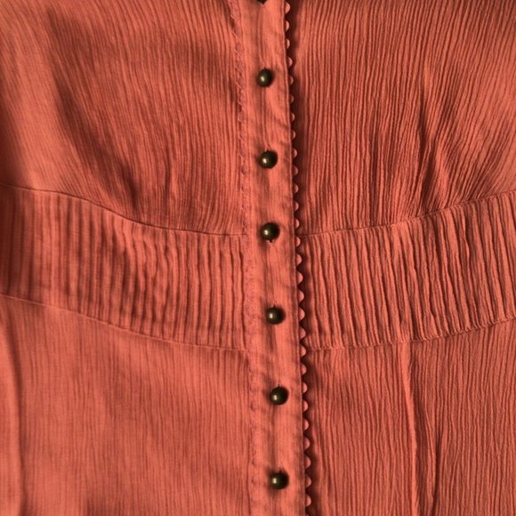 Requirements - orange/rust brown skirt and top set with matching earrings - Picture 10 of 15